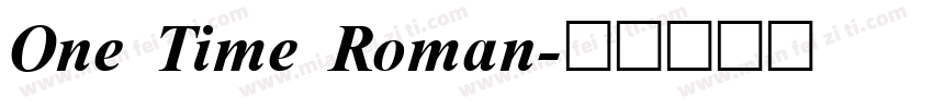 One Time Roman字体转换